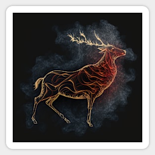 Stag Wisps 13 Sticker